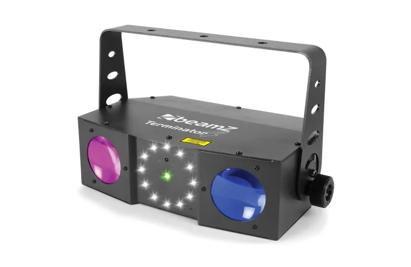 BEAMZ Terminator IV LED Double Moon with laser and strobe
