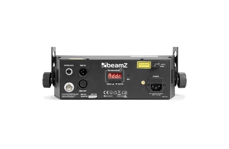 BEAMZ Terminator IV LED Double Moon with laser and strobe