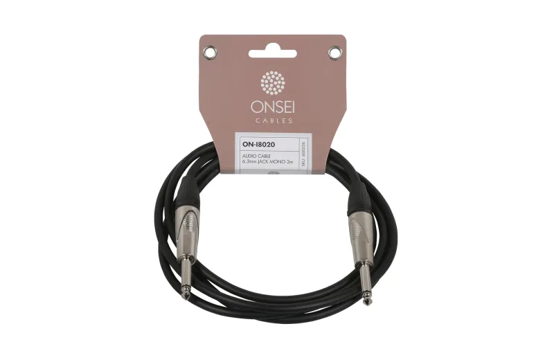 Onsei ON-I8020 Καλώδιο σήματος 6,3mm Jack Mono - 6,3mm Jack Mono 2m