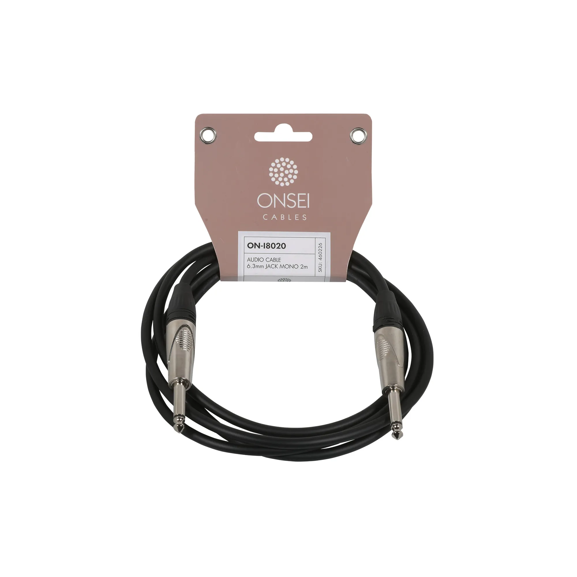 Onsei ON-I8020 Καλώδιο σήματος 6,3mm Jack Mono - 6,3mm Jack Mono 2m