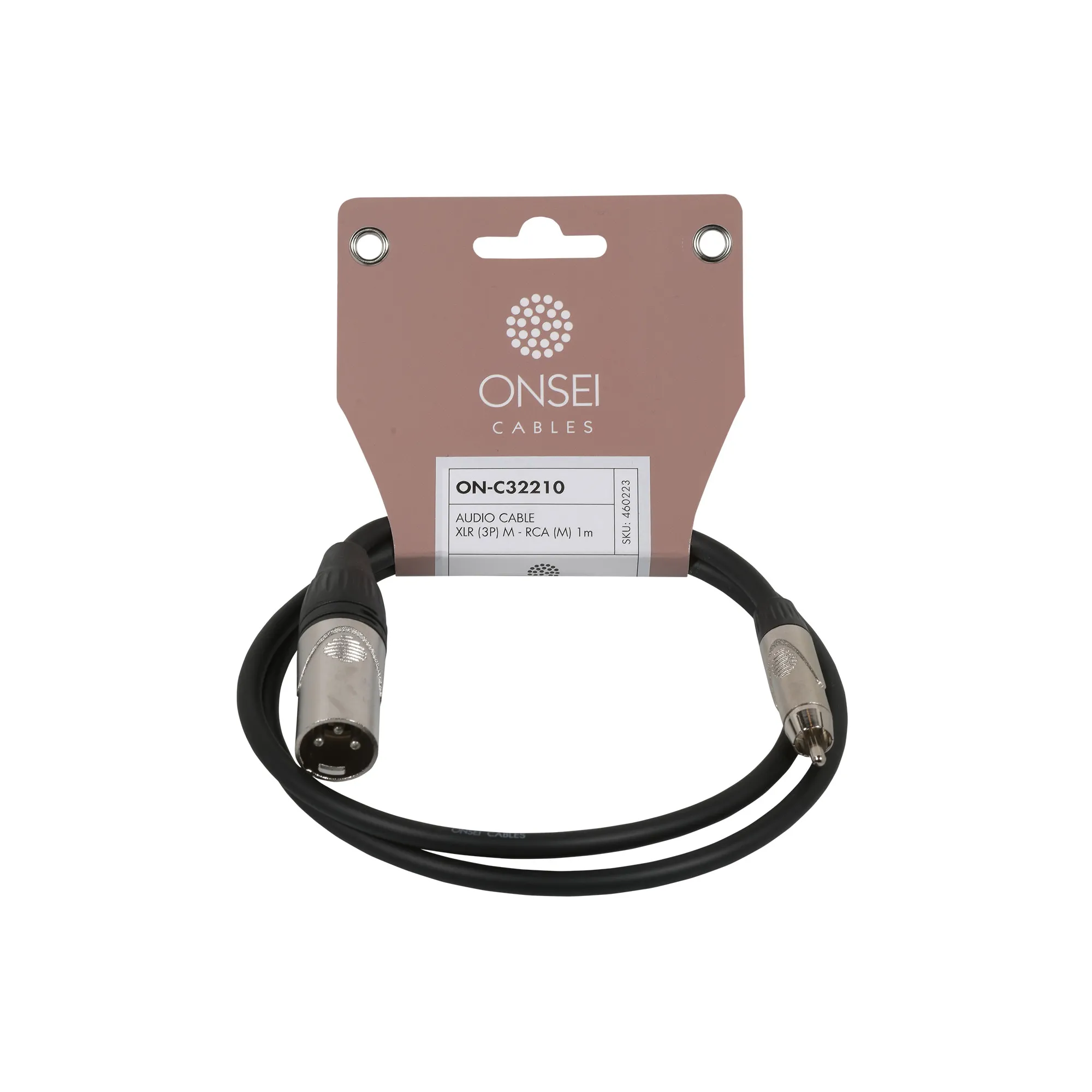 Onsei ON-C32210 Audio Cable 3-pin XLR Male - RCA Male 1m