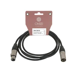 Onsei ON-C3010 Microphone Cable 3-pin XLR Male - 3-pin XLR Female 1m