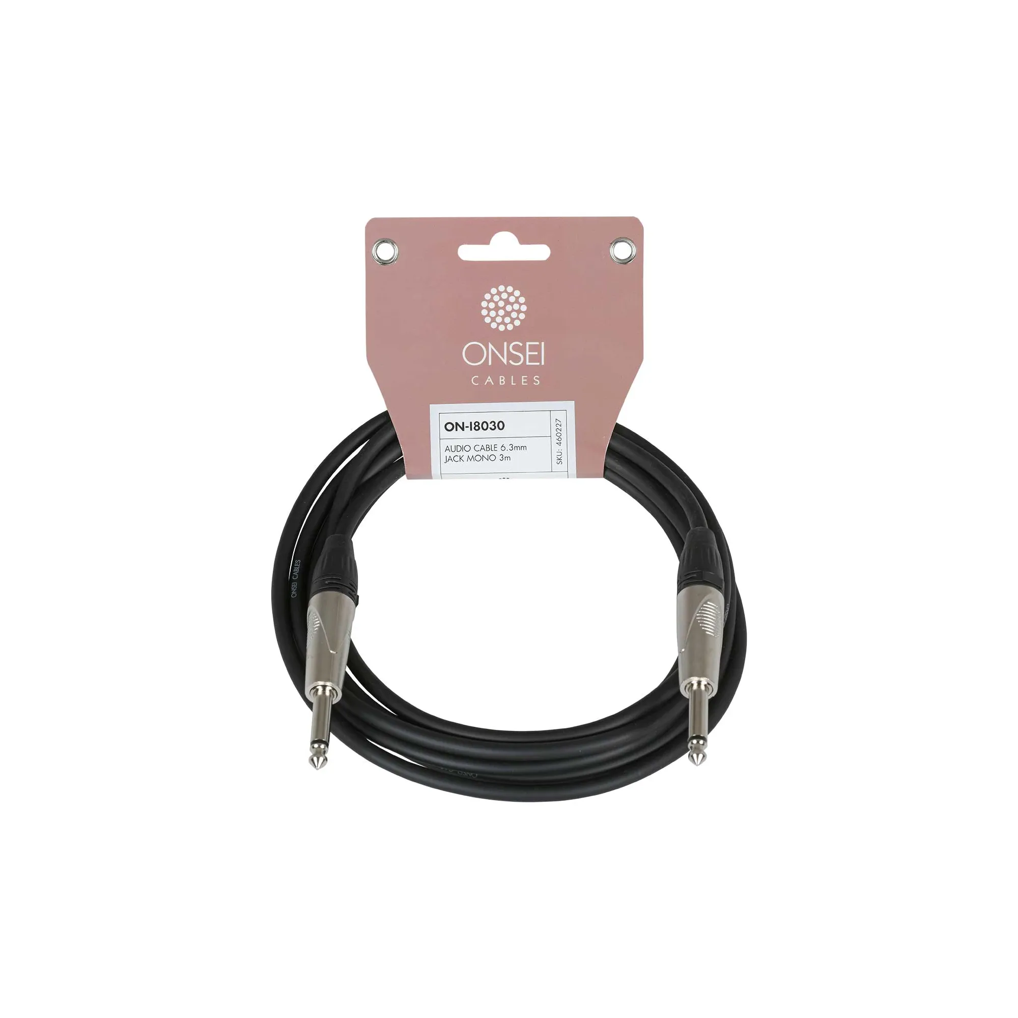 Onsei ON-I8030 Καλώδιο σήματος 6,3mm Jack Mono - 6,3mm Jack Mono 3m