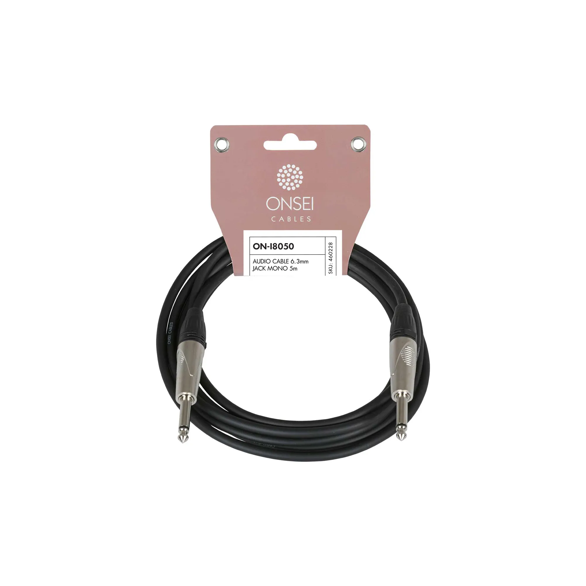 Onsei ON-I8050 Καλώδιο Ήχου 6.3mm Jack Mono σε 6.3 Jack Mono 5m