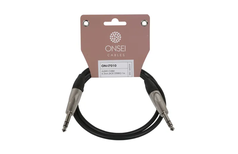 Onsei ON-I7010 Καλώδιο σήματος 6,3mm Jack Stereo - 6,3mm Jack Stereo 1m