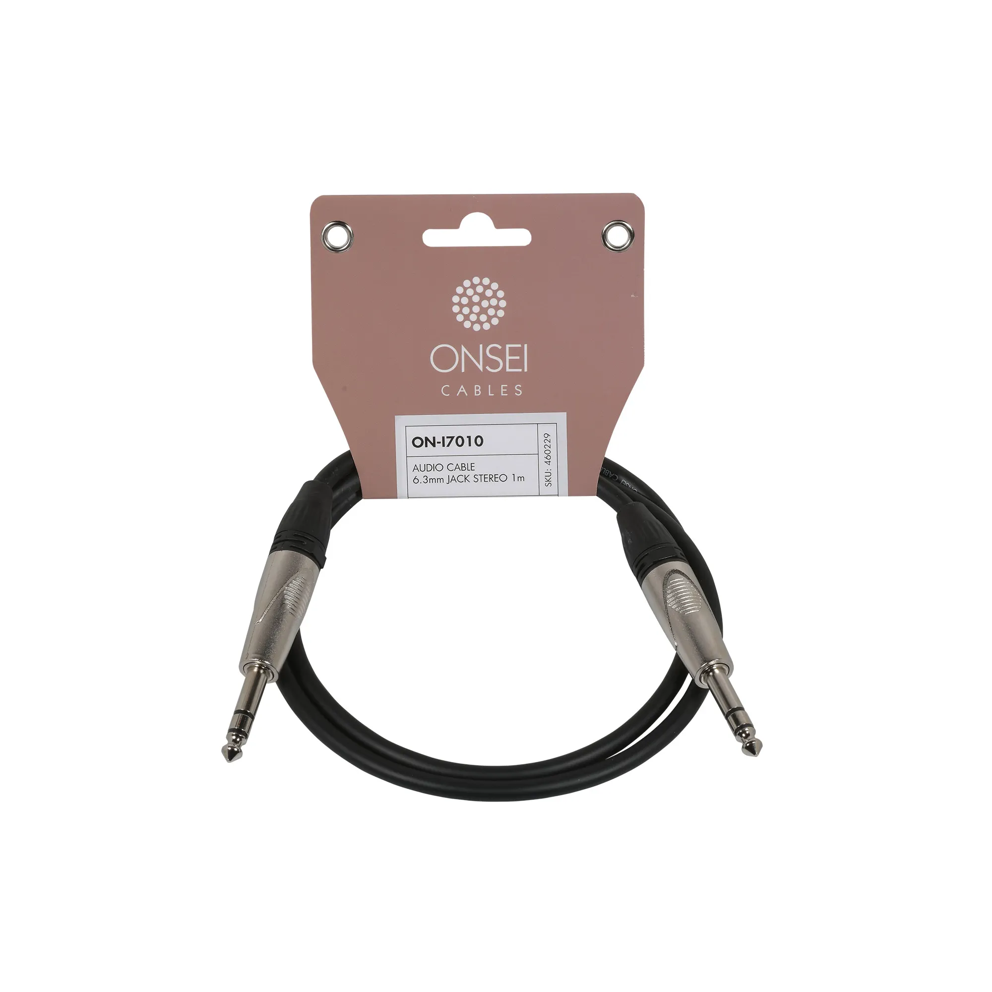Onsei ON-I7010 Καλώδιο σήματος 6,3mm Jack Stereo - 6,3mm Jack Stereo 1m