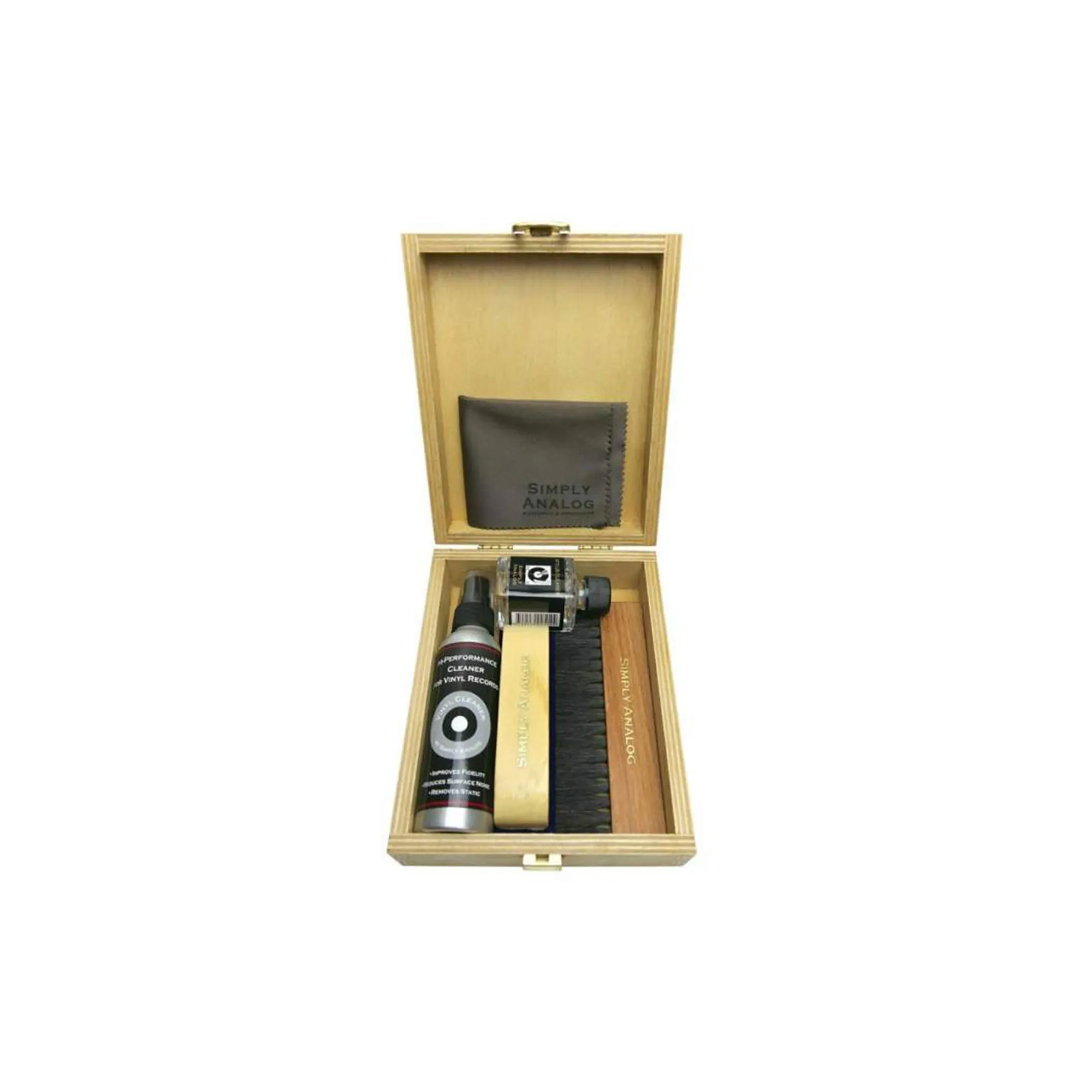 Simply Analog Vinyl Record Cleaning Boxset De Luxe Edition - Wood