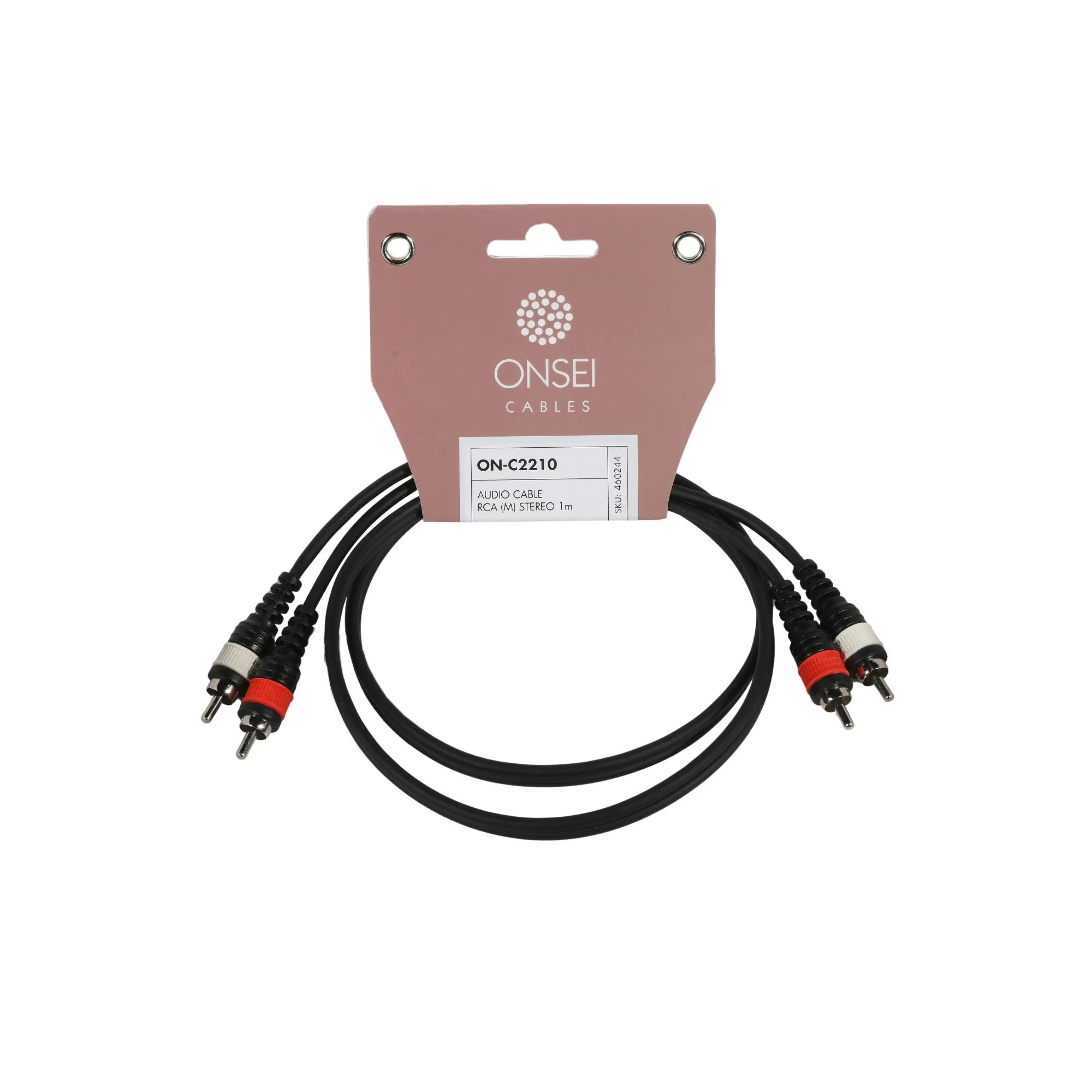 Onsei ON-C2210 Καλώδιο σήματος 2 x RCA Αρσενικό - 2 x RCA Αρσενικό 1m
