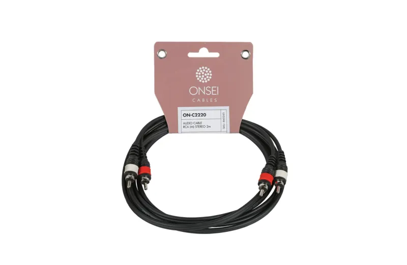 Onsei ON-C2220 Καλώδιο σήματος 2 x RCA Αρσενικό - 2 x RCA Αρσενικό 2m