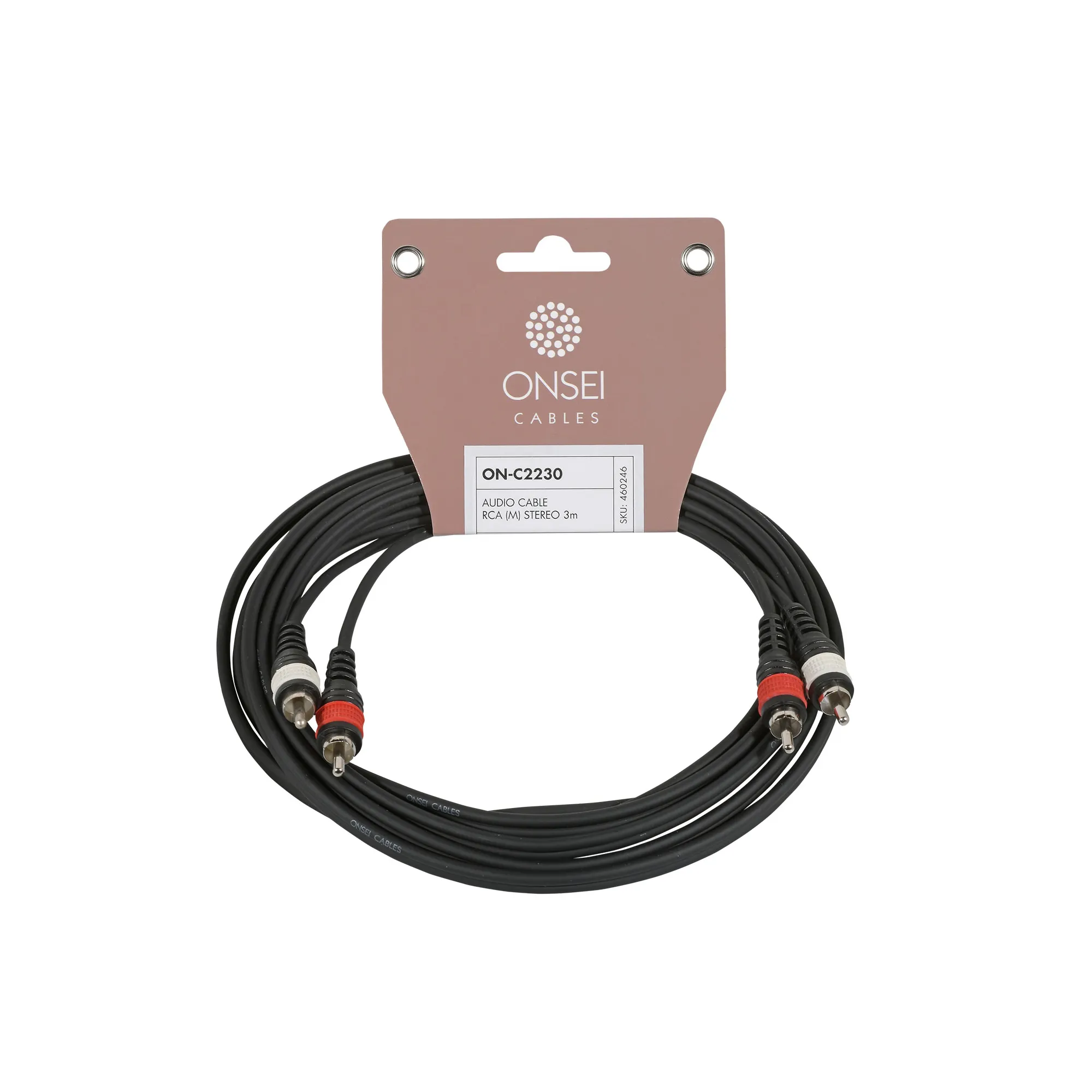 Onsei ON-C2230 Καλώδιο σήματος 2 x RCA Αρσενικό - 2 x RCA Αρσενικό 3m