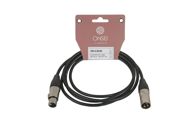 Onsei ON-C3020 Microphone Cable 3-pin XLR Male - 3-pin XLR Female 2m