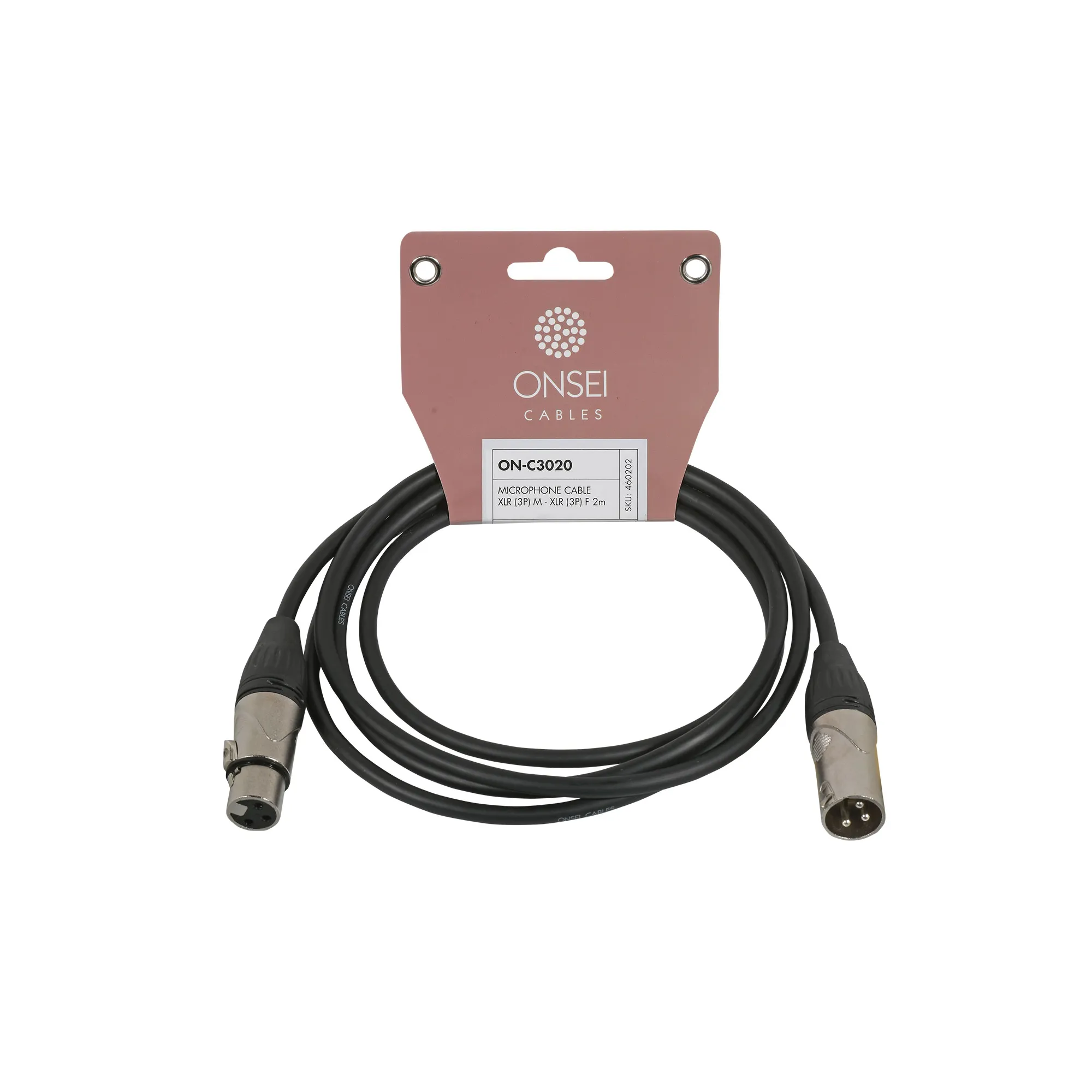 Onsei ON-C3020 Microphone Cable 3-pin XLR Male - 3-pin XLR Female 2m