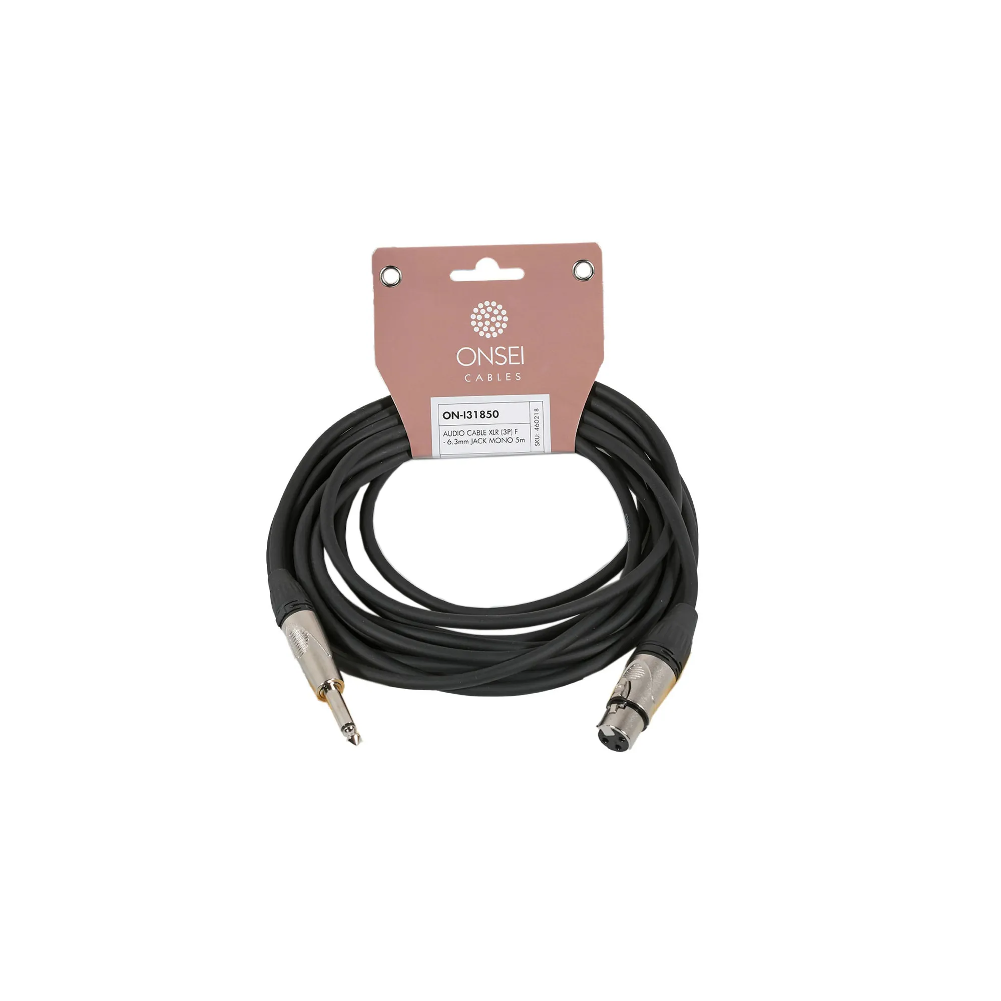 Onsei ON-I31850 Audio Cable 3-pin XLR Female - 6.3mm Jack Mono 5m