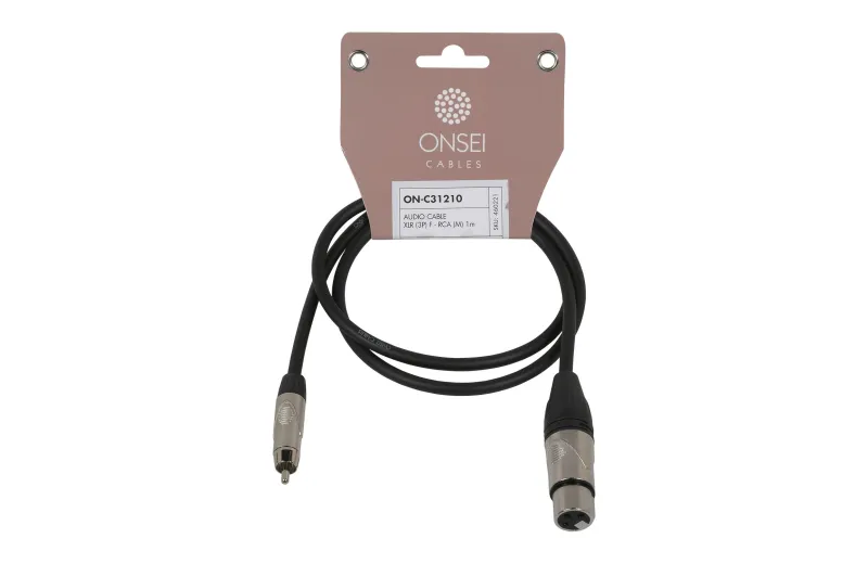 Onsei ON-C31210 Καλώδιο σήματος 3-pin XLR Θηλυκό - RCA Male 1m
