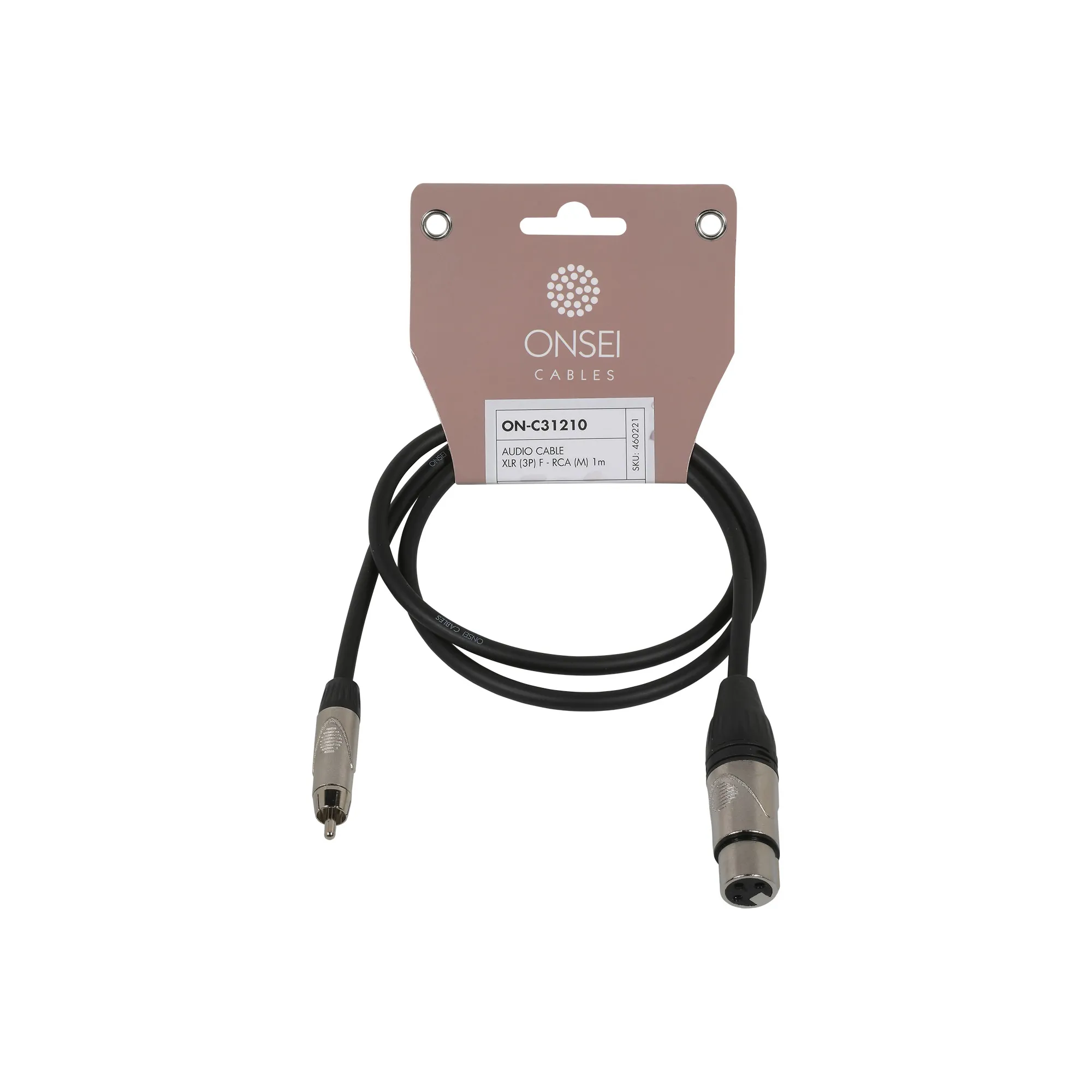Onsei ON-C31210 Καλώδιο σήματος 3-pin XLR Θηλυκό - RCA Male 1m
