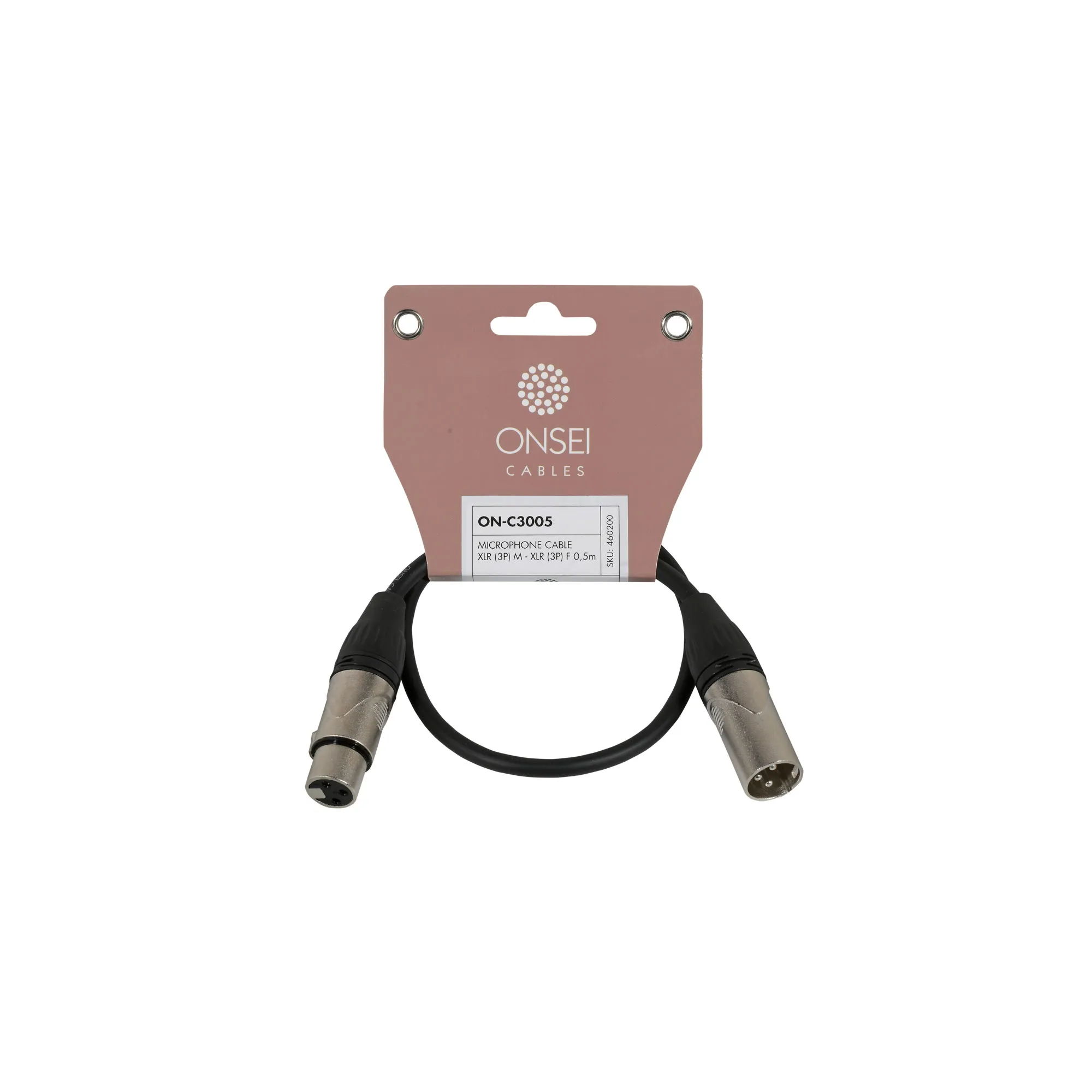 Onsei ON-C3005 Τερματισμένο Καλώδιο Ήχου 3-pin XLR σε 3-pin XLR 0.5m