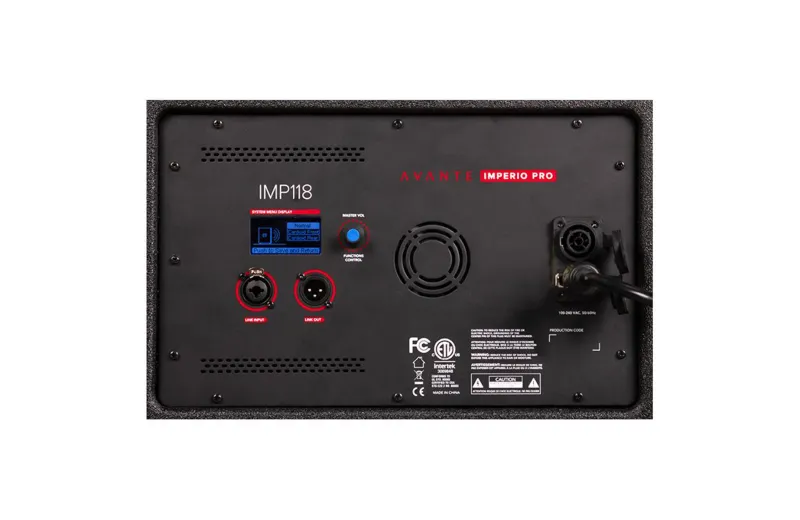 Avante Audio Imperio Pro IMP118 Active Subwoofer - Black
