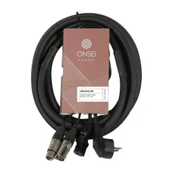Onsei ON-PA3100 Power-Audio XLR & Power Plug IEC cable 10m