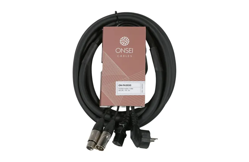 Onsei ON-PA3050 Καλώδιο Σήμα-Ρεύμα contact/3-pin XLR Θηλυκό - IEC/3-pin XLR Αρσενικό 5m