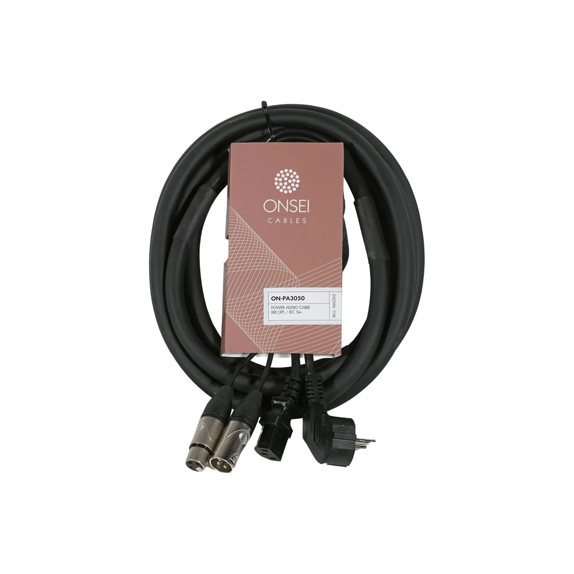 Onsei ON-PA3050 Καλώδιο Σήμα-Ρεύμα contact/3-pin XLR Θηλυκό - IEC/3-pin XLR Αρσενικό 5m