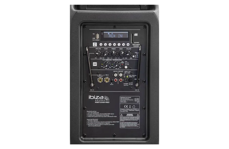 Ibiza PORT12VHF-MKII-TWS Portable Speaker