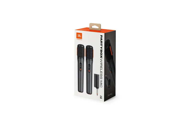 JBL Wireless Mic x 2 & Dongle Receiver 6.35mm Black