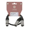 Onsei ON-Y323105 Audio Cable 2 x 3-pin XLR Male - 3-pin XLR Female 0.5m