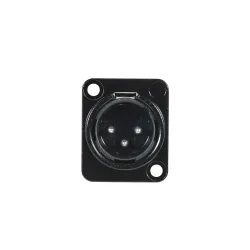 Onsei ON-C32 3-pin XLR Male Plug chassis - Black color