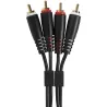 UDG U97003BL Ultimate Audio Cable RCA - RCA Μαύρο Ίσιο 3m
