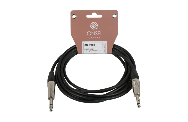 Onsei ON-I7030 Καλώδιο σήματος 6,3mm Jack Stereo - 6,3mm Jack Stereo 3m