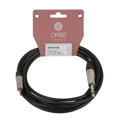 Onsei ON-I8130 Audio Cable 6.3mm Jack Stereo - 3.5mm mini Jack Stereo 3m