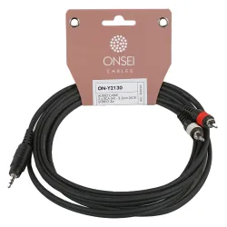 Onsei ON-Y2130 Audio Cable 2 x RCA Male - 3.5mm mini Jack Stereo 3m