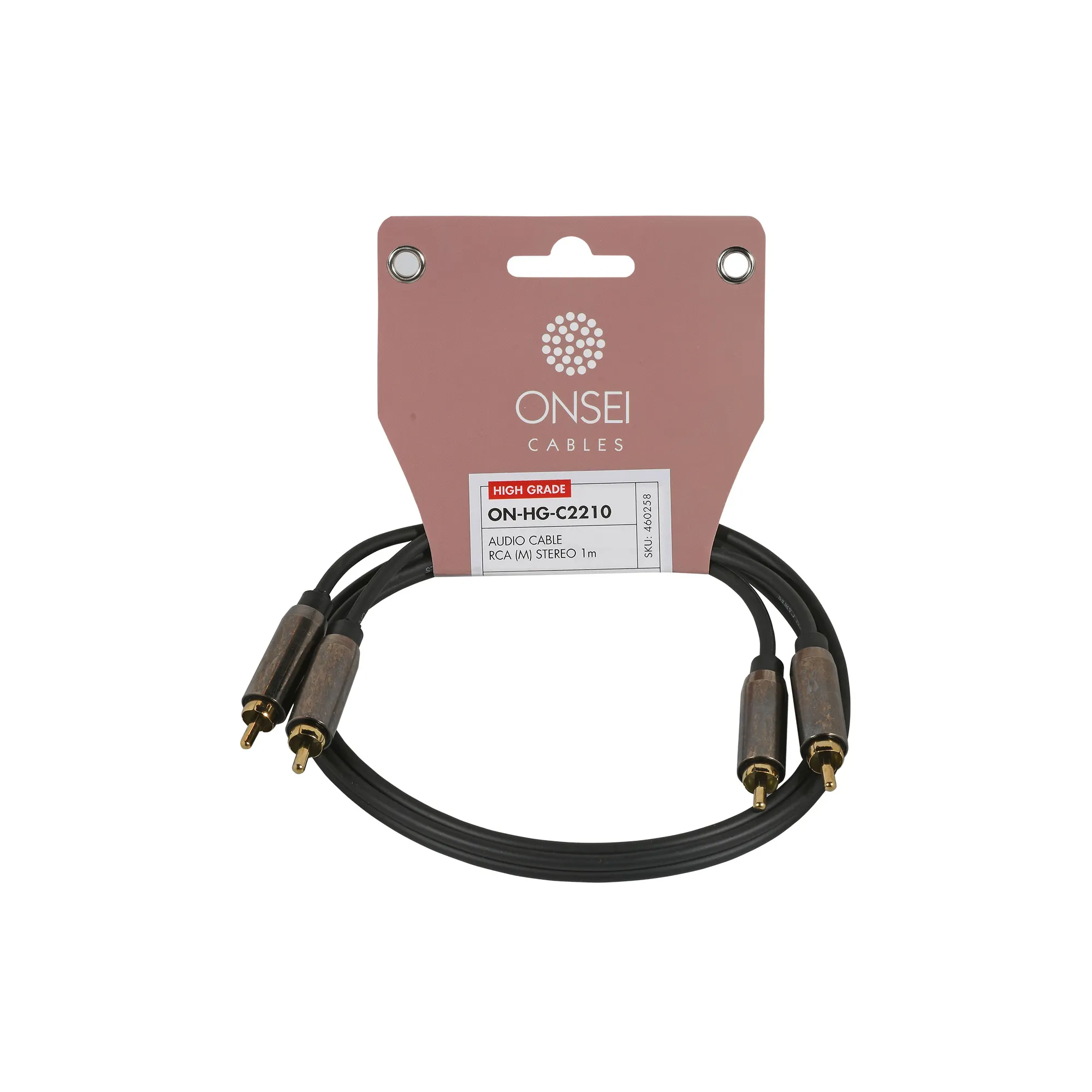 Onsei ON-HG-C2210 High Grade Audio Cable 2 x RCA Male - 2 x RCA Make 1m