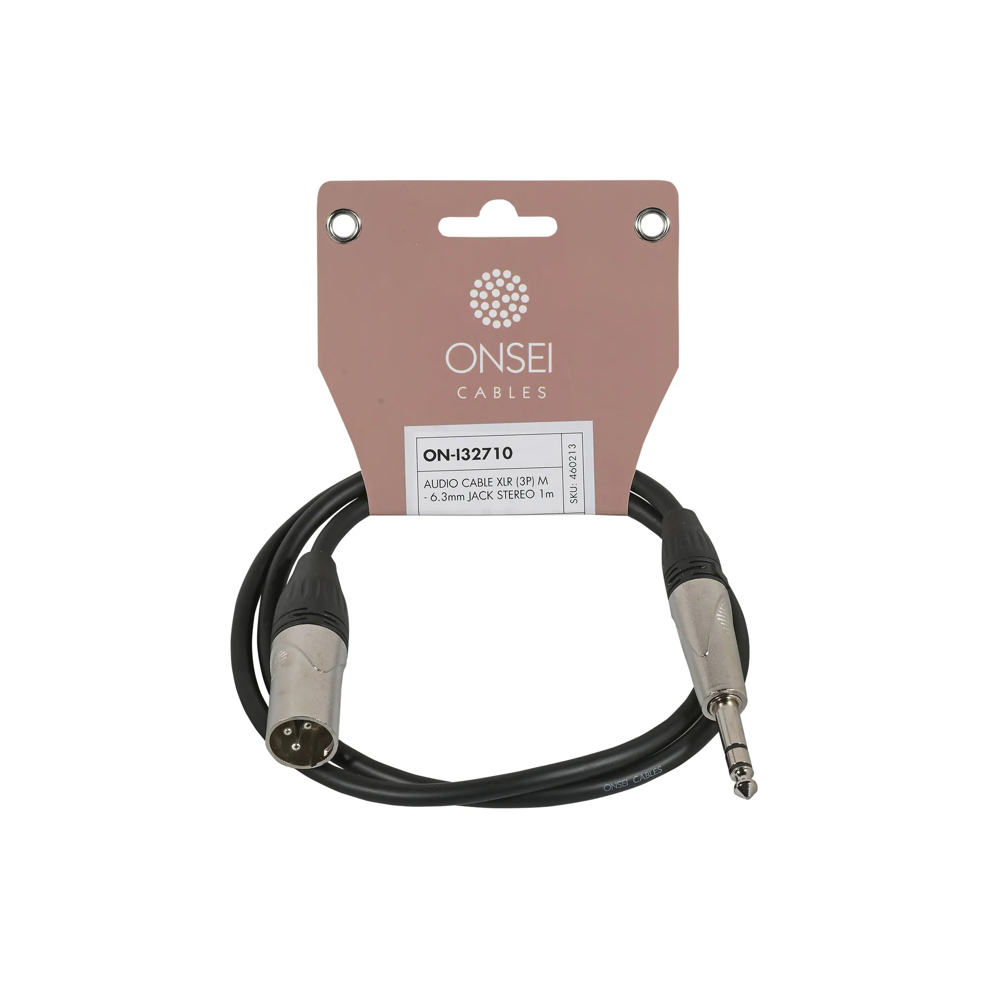 Onsei ON-I32710 Audio Cable 3-pin XLR Male - 6.3mm Jack Stereo 1m
