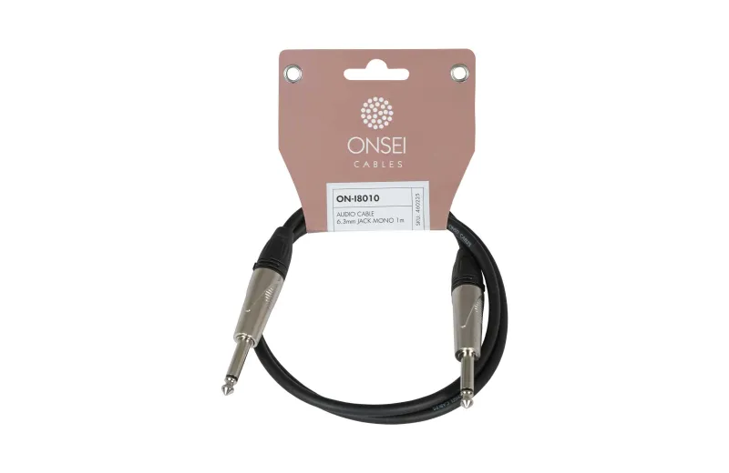 Onsei ON-I8010 Καλώδιο σημάτος 6,3mm Jack Mono - 6,3mm Jack Mono 1m