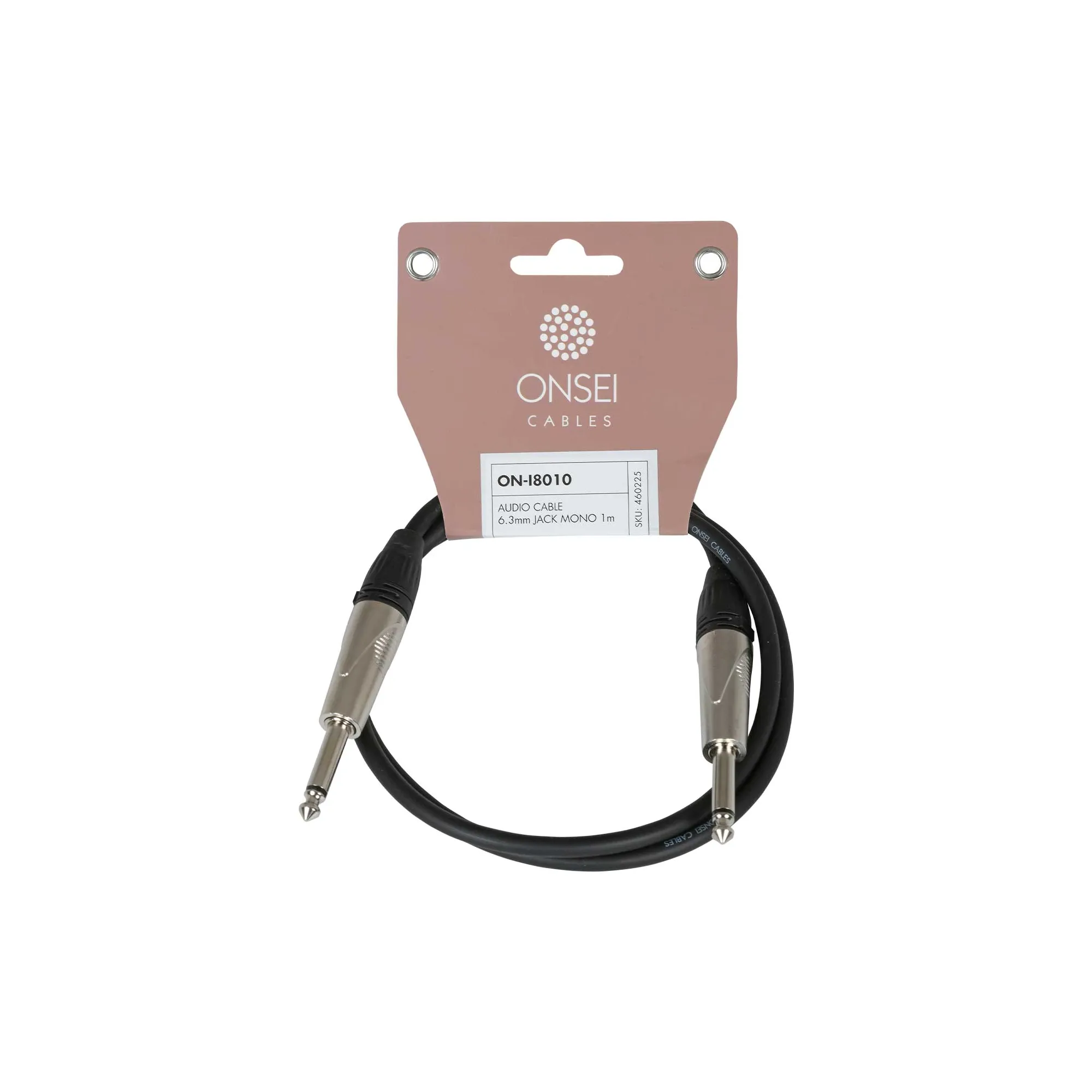 Onsei ON-I8010 Καλώδιο σημάτος 6,3mm Jack Mono - 6,3mm Jack Mono 1m