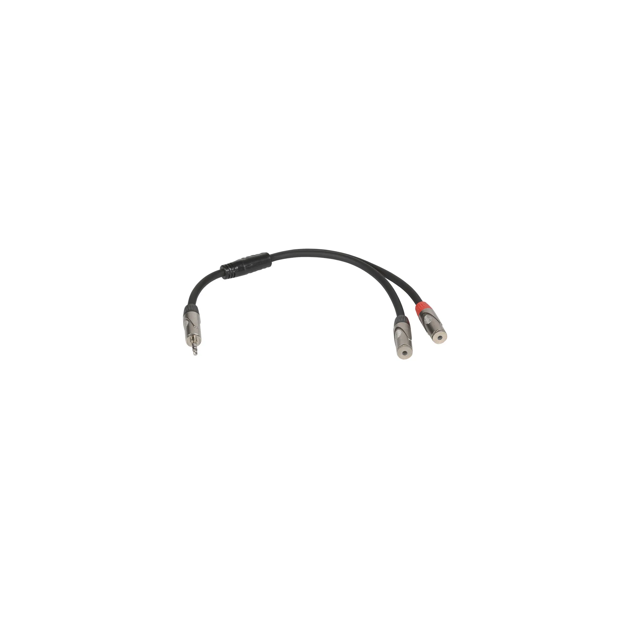 ONSEI ON-Y121125 Audio Cable 1 x 3.5mm Mini Jack Stereo Male to 2 x 3.5mm Mini Jack Stereo Female 0.25m