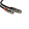 Onsei ON-Y121125 Audio Cable  1 x 3.5mm Mini Jack Stereo Male Σε 2 x 3.5mm Mini Jack Stereo female 0.25m Μαύρο