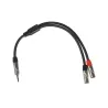 Onsei ON-Y121125 Audio Cable  1 x 3.5mm Mini Jack Stereo Male Σε 2 x 3.5mm Mini Jack Stereo female 0.25m Μαύρο