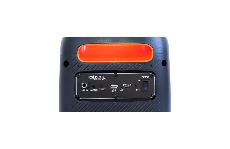 Ibiza CUBE180 Portable Battery-Powered Speakerbox  with Light Effect