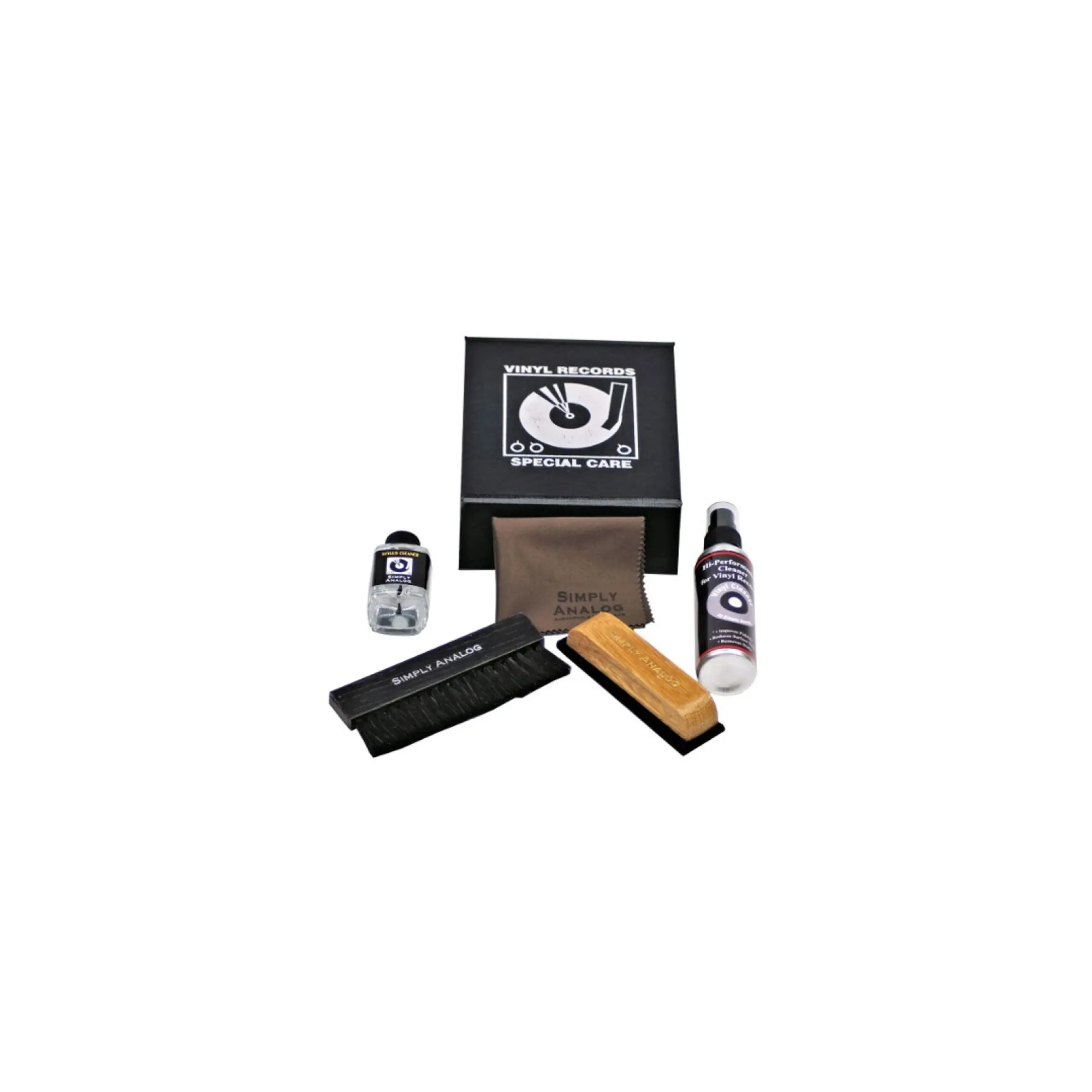Simply Analog Vinyl Record Cleaning Boxset DE Luxe Edition Μαύρο