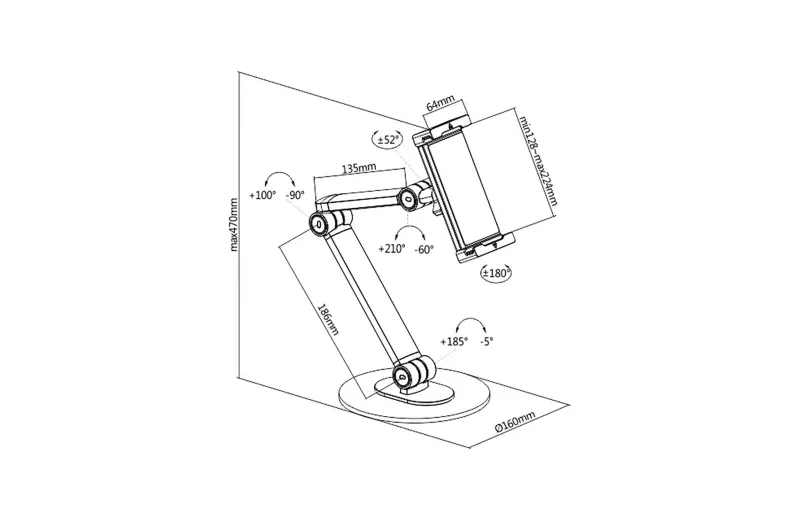 Quiklok TST-001 Επιτραπέζια Bάση για Tablet και Smartphone