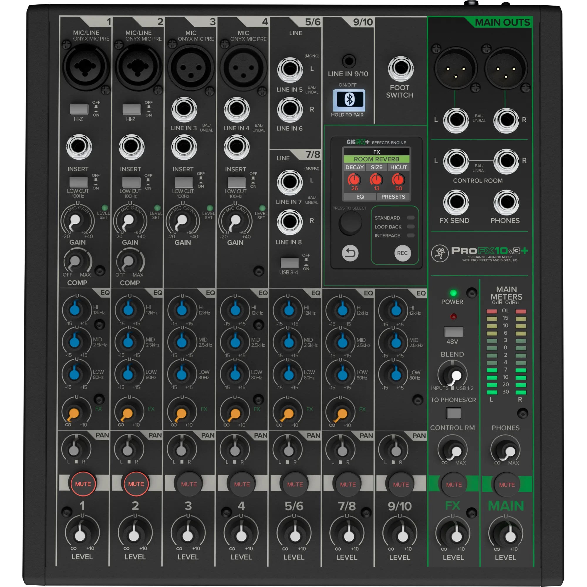 Mackie ProFX10v3+ Αναλογική Κονσόλα Ήχου