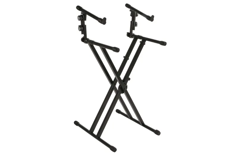 Quiklok QL-642 Double Synth Stand Black