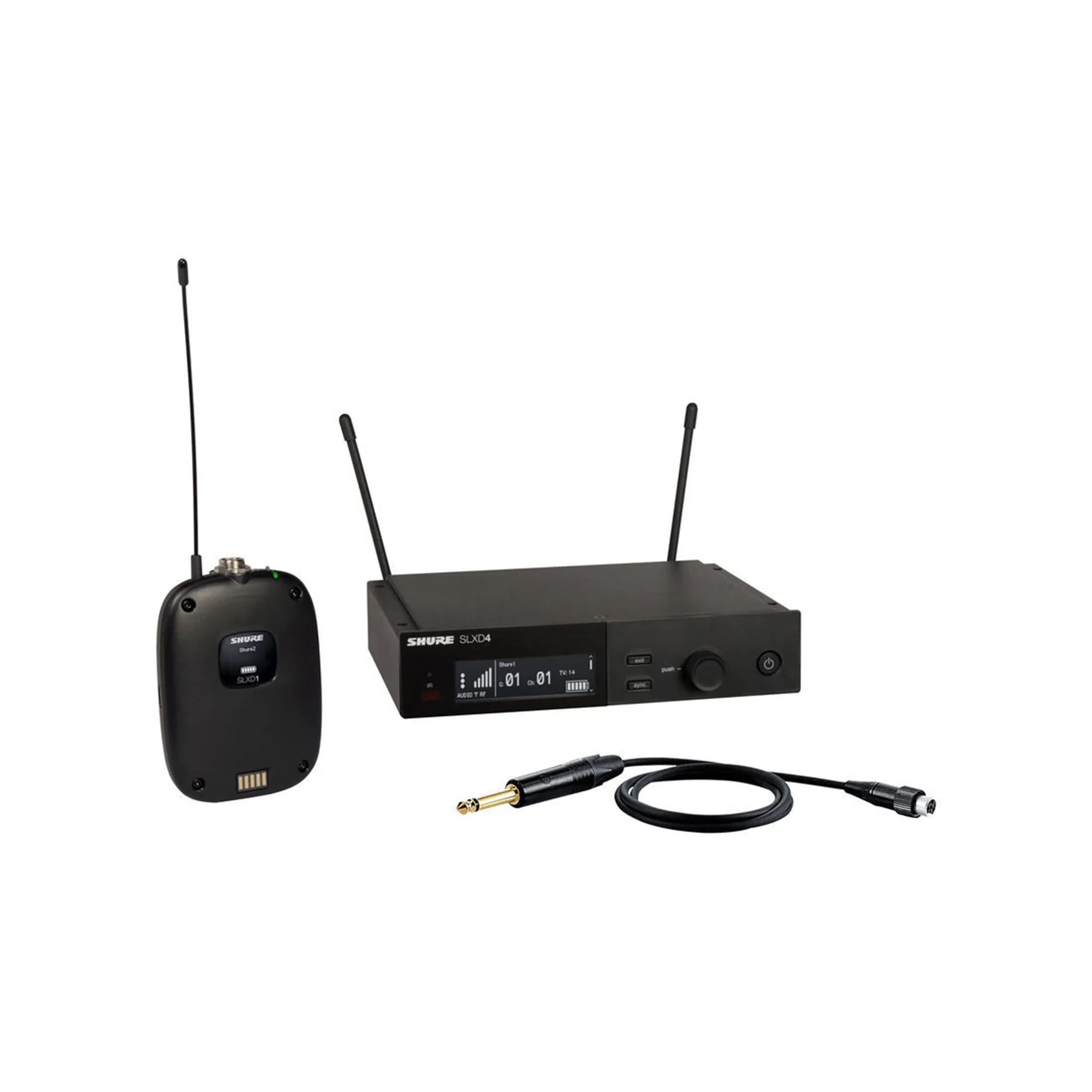 Shure SLXD14E Ασύρματο Σύστημα Μικροφώνου με Μονό Δέκτη και Πομπό Σώματος