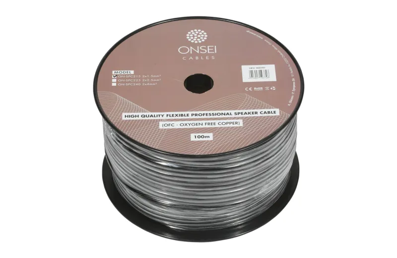 Onsei ON-SPC215 Καλώδιο ηχείων 2x1,5mm2 (Τιμή ανά Μέτρο)