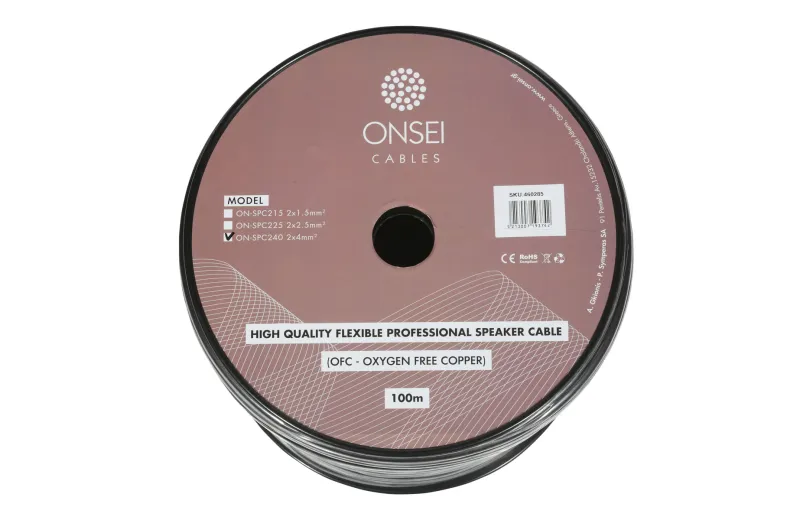 Onsei ON-SPC240 Καλώδιο ηχείων 2x4mm2 (Τιμή ανά Μέτρο)