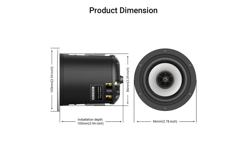 Arylic CK30C 3" 60W Coaxial HD Ηχείο Οροφής