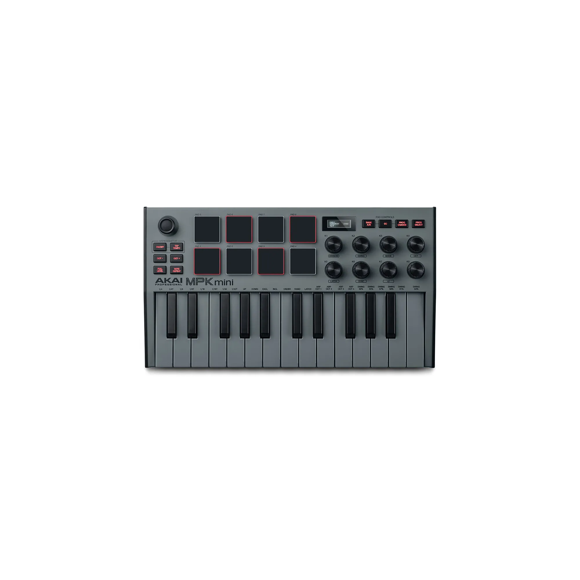 Akai MPK Mini MK3 Midi Keyboard Grey