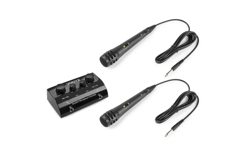 Vonyx AV430B Σετ Μίκτη με 2 Μικρόφωνα Karaoke